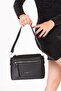 Women's Double Compartment Hand and Shoulder Bag Ald.80729 Black - 3