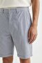 Men's Elastic Waist Striped Shorts - 6