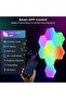 قطع الواح اضاءة ليد سداسية ذكية تعمل بجهاز تحكم وتطبيق، اضاءة العاب RGB مع مزامنة موسيقية 12 قطعة - 4