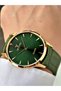 Green Color 5 Atm Water Resistant Slim Steel Case Men's Wristwatch 631494Mr - 3