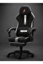 Ergonomic Gaming Chair with Footrest, Adjustable Armrest & Reclining Backrest