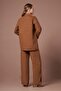 Women's Suede Suit Camel 31276 - 5
