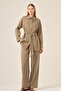Women's Comfortable Fit Linen Double Suit Mink 31159