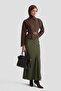Satin Skirt Oil Green - 2