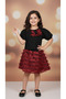 Red Skirt-Blouse Girl's Set - 4