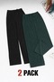 2-Piece Women's Corded Fabric Report Pants & Sweatpants, Casual Home Wear Pajamas - 3