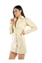 Women Cut Out Ruched Shirt Dress - 2
