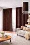 VELVET Textured Curtain Panel Drapery Curtain for Living Room and Bedroom (1x2 Pleats)