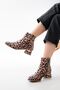 Zri̇n-500 Premium Leopard Heeled Zippered Daily Women's Boots - 2