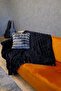 Plush Sofa Throw Blanket Fluffy Bubble Black Multi-Purpose Diamond Pattern 150X150 cm - 3