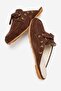 Florian Women's Genuine Leather Slippers Brown Suede - 8