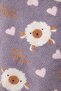 Women's Patterned Hooded Gray Fleece Pajama Set - 5