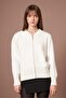 Women's College Collar Beard Cardigan Ecru 25043 - 5