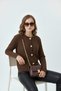 Women's Button Detailed Knitwear Cardigan Brown 20788