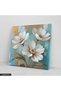 Oil Painting Look White Flower Single Piece Square Canvas - Canvas Painting - 2