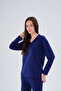 Women's Famous High Quality Plus Size Modal Fabric V-Neck Bottom-Top Set - 1003 - 4