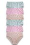 Clear Colored Patterned Bato Cotton Women's Panties 6-Piece Breathable Daily Comfortable Soft Fabric - 3