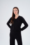 Women's Famous High Quality Plus Size Modal Fabric V-Neck Bottom-Top Set - 1003 - 4