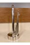Paper Towel Holder Brass Silver Color Height 34 cm - 5