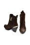 Pointed Toe Zippered Genuine Suede Leather Women's Boots Z590 Yarma Suet Brown 490 C63 (Split Suede Br - 5