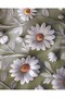 Green Daisy Land 5D Double Duvet Cover Set with Buttoned Sheet and Elastic, Color Gray - 6