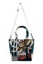 Women's Vegan Turquoise Large Tote Bag - Tram Nap Design - 7