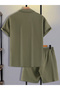 Men Textured Short Sleeve Shirt and Shorts Co-Ords - 3