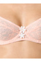 All Lace Flower Decoration Detail Mesh Wired Bra and Thong Lingerie Set - 3