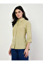 Women Beige Linen Roll-Up Sleeve Shirt - 6