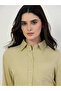 Women Beige Linen Roll-Up Sleeve Shirt - 4