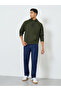 Men Olive Floral Print Fleece Hoodie - 2
