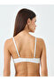White Solid Textured Padded Wired Bra - 4