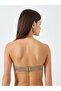 Solid Detachable Strap Padded Wired Bra with Transparent Shoulder Straps - 4