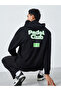 Men Black Padel Club Graphic Terry Hoodie
