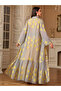 Women Sequin Patch Detail Belted kimono with Dress Set - 4