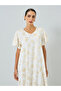 Women Floral Printed Short Sleeve Jalabiya - 2