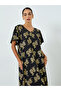 Women Floral Printed Short Sleeve Jalabiya - 2