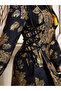 Women Floral Print Jalabiya with Side Tie-Up - 3