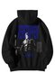 Unisex Black Oversized Hoodie - F1 Bang Max Verstappen Printed 3 Thread Ş Fleece-Lined Streetwear Sweatshirt