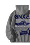 Unisex Anthracite Oversized Hoodie - Gnx Kendrick Lamar Printed 3 Thread Ş Fleece-Lined Streetwear Sweatshirt - 3