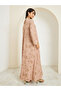 Women Beige Embellished Collar Jalabiya - 5