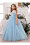 Girls Bow Detail Embellished Maxi Dress - 3
