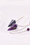 Natural Stone Lapis Lazuli Stone-Amethyst Stone Pandul Pendulum Set of 2 - 3