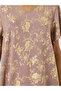 Women Floral Printed Short Sleeve Jalabiya - 4