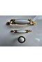 Emerald 128 mm Cabinet Drawer Kitchen Handle Gold Porcelain Looking Handle