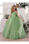Girls Bow Detail Embellished Maxi Dress - 4