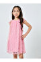 Girls Light Pink Lace A-Line Dress - 2