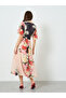 Women Floral Printed Fitted Waist Maxi Dress - 5