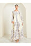 Women Yellow Embellished Long Sleeve Jalabiya - 3