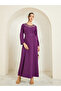 Women Purple Embellished Belted Jalabiya